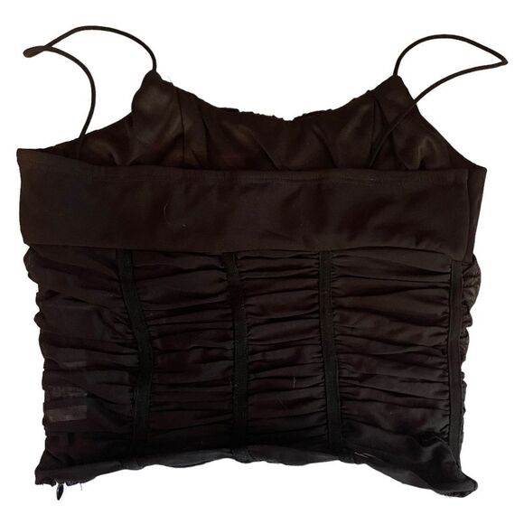 Princess Polly Crop Top Black Sheer - Picture 2 of 5